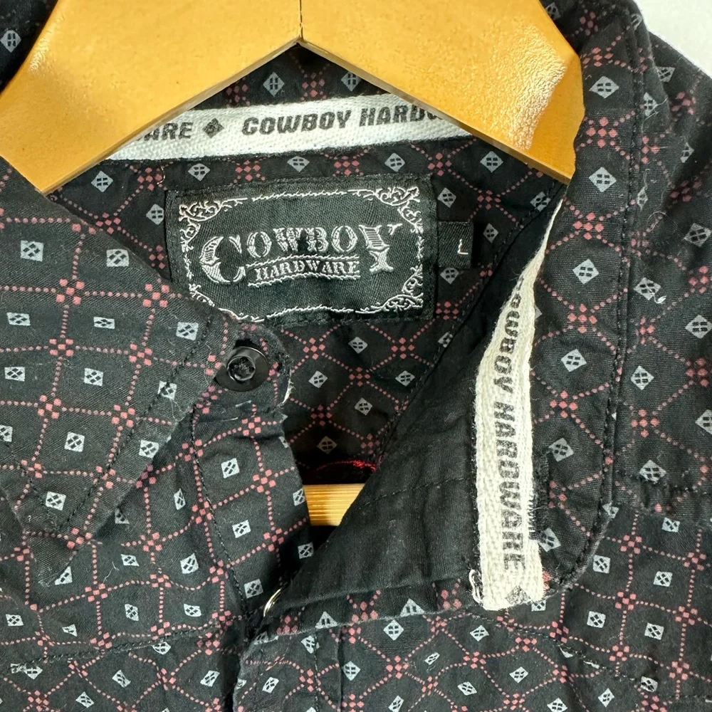 Cowboy Hardware Youth Large Western Snap Button Down Top Black Pearl‎ Snaps